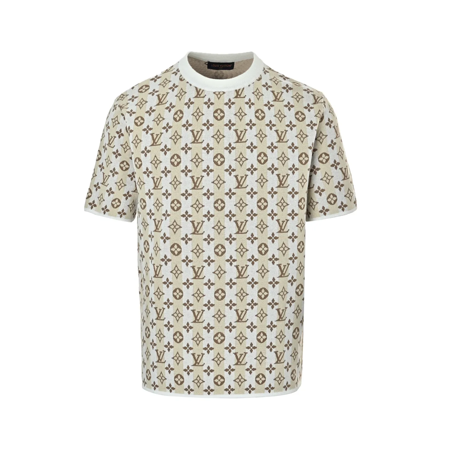 Louis Vuitton/Louis Vuitton 26ss allover old flower jacquard knitted short sleeves